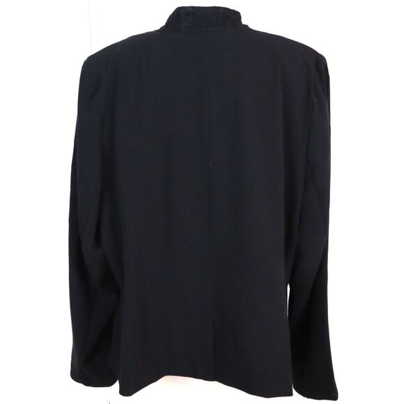 Lane Bryant Black Blazer Women Plus 22 Lace Trim Tailored Stretch Jacket POWER - Picture 5 of 7